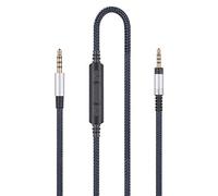 HansnBy Câble audio de rechange compatible avec casque Sennheiser Momentum, Momentum 2.0, HD1 Gris - Android - 3,5 mm.