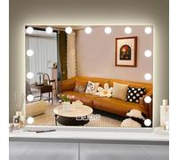 Hansong Miroir Hollywood Bluetooth avec éclairage, intensité Variable, rétroéclairage + éclairage Avant, Miroir de Maquillage avec éclairage Mural, Fonction mémoire, Verre trempé