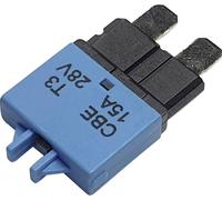 Hansor Circuit Breaker Standard, type 3, Manual Reset, 15A CBE3 Series 15A Disjoncteur pour fusible plat standard 15 A bleu 1 pc(s)