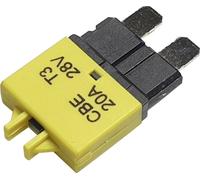Hansor Circuit Breaker Standard, type 3, Manual Reset, 20A CBE3 Series 20A Disjoncteur pour fusible plat standard 20 A jaune