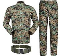 HANSTRONG GEAR Uniforme militaire tactique pour homme BDU pour la chasse avec chemise et pantalon avec ceinture