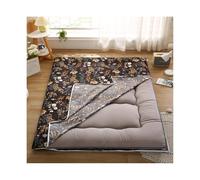 HANSULAN Imprimé Housse De Matelas Futon avec Fermeture éclair, Coton Doux Amovible Housse De Protection pour Matelas Couvercle Anti-poussière pour Full Size Japonais Matelas Futon-A-135X200cm