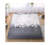 HANSULAN Imprimé Housse De Matelas Futon avec Fermeture éclair, Coton Doux Amovible Housse De Protection pour Matelas Couvercle Anti-poussière pour Full Size Japonais Matelas Futon-H-150X200cm