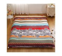 HANSULAN Imprimé Housse De Matelas Futon avec Fermeture éclair, Coton Doux Amovible Housse De Protection pour Matelas Couvercle Anti-poussière pour Full Size Japonais Matelas Futon-B-120X200cm