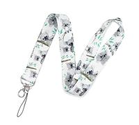 hansum Lanière de cou, lanières d'animaux de dessin animé avec boucle de sécurité, pour porte-badge d'identification, clés, permis de travail, téléphones portables (Color : Koala, Size : 45cm)