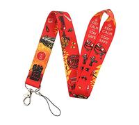 hansum Lanyards for Neck, Personalized Lanyards with Safety Buckle, for ID Badge Holder, Keys, Work Permits, Mobile Phones(Firefighter)