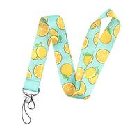 hansum Neck Lanyard, Fruit Lanyards with Safety Buckle, for ID Badge Holder, Keys, Student Card, Mobile Phones(Lemon)