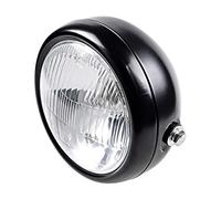 HANSWDEU 6 1/2" moto rétro noir lentille claire phare pour Bobber Cafe Racer Cruiser Vintage Style