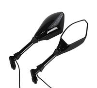 HANSWDEU Ensemble de 2 rétroviseurs avec clignotants LED intégrés pour moto de route, scooter