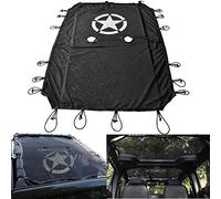 HANSWDEU for Wrangler Bikini, JK TJ YJ JL 1987-2018 (4 Portes), Sahara, Rubicon, Unlimited, Sport Bikini 5 étoiles, Sun Shade Couverture supérieure complète Protection UV avec Poches