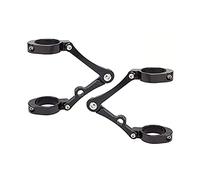 HANSWDEU pour Chopper Bobber Cafe Racer support de phare de moto support de clignotant support de fixation de fourche avant support de phare universel 41mm (plein noir)