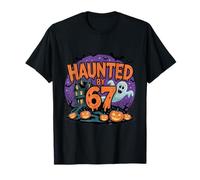 Hanté par 67 fantôme Amusant Motif Effrayant d'halloween T-Shirt