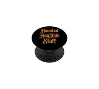 Hanted Hayride Staff Security Automne Automne Citrouille Hay Ride PopSockets PopGrip Adhésif