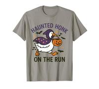 Hantée Honk Goose on The Run Funny Halloween Kids T-Shirt