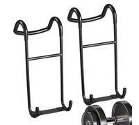 Hantel Spotter Hooks Hangers - Haltères Mad Spotter Hooks | Étagère à haltères | 2 x supports d'haltères | Capacité de 225 lbs | Fixation pour haltères longs pour développé couché à l'épaule