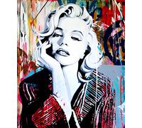 HANTIAN Peinture par Numéro Adulte art fille marilyn monroe LP9 40x50cm Bricolage Tableau Peindre par Nombre pour Enfants Jouets à peindre, cadeaux peints à la mainHome Decor