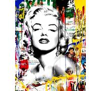 HANTIAN Peinture par Numéro Adulte Bricolage Tableau Peindre par Nombre pour Enfants Jouets à peindre cadeaux peints à la main fille marilyn monroe tp8 Home Decor 40x50cm