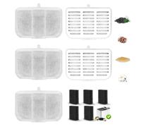 Hantoc 10 Packs Fontaine à Fleur Filtres pour Chat, Filtre à Charbon 5 pièces et Une éponge en Mousse 5 pièces pour EVERSWEET Max Pet Water Fountain avec la résine et Charbon Actif