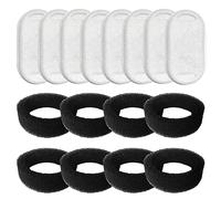 Hantoc 16 Packs Fontaine à Fleur pour Chat, Filtre à Charbon 8 pièces et Une éponge en Mousse pour chat en acier inoxydable de 3.2L PLWF003 avec la résine et Charbon Actif