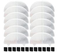 Hantoc 20 Packs Fontaine à Fleur Filtres pour Chat, Filtre à Charbon 10 pièces et Une éponge en Mousse 10 pièces pour 20dB 2L Fontaines à WF20 avec la résine et Charbon Actif