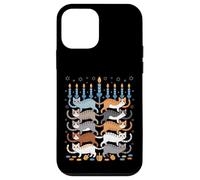 Hanukkah Cat Menorah Chats Mignons Judaïsme Coque pour iPhone 12 Mini