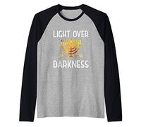 Hanukkah Chanukah 2020 - Light Over Darkness - Jewish Gift Manche Raglan