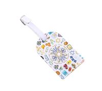 Hanukkah Étiquettes de bagage pour valises, bonheur, rire, esprit, lumières d'esprit, étiquettes de sac de voyage, étiquettes de valise avec dicton juif (Happiness LT)