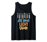 Hanukkah Funny Let Your Light Shine Menorah Adultes Enfants Débardeur