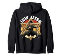 Hanukkah juif Rabbi Horah Danse Funny Jiu Jitso (au Dos) Sweat à Capuche