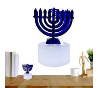 Hanukkah Lampe LED - Lampe de bureau pour ambiance de vacances et réunions de famille | Bougie chauffe-plat sans flamme avec lueur alimentée par piles, fonction d'éclairage sûre pour cuisine, salle à