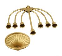 Hanukkah Menorah Bougeoir en métal 9 branches détachables Style vintage pour une utilisation décorative à la maison et aux rassemblements (A)