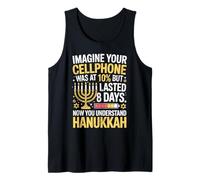 Hanukkah Miracle Batterie de téléphone Humour Juif Débardeur