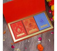 Hanuman Chalisa Shiv Chalisa Durga Chalisa (Set of 3 Pocket Size Chalisa Sangrah Book Set, Hindi, Roman Hindi), Hardbound Gift Case for Housewarming, Wedding Gift or Hanuman Jayanti