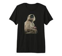 Hanuman Langur Maman Bébé Singe sacré Inde Hindou Love T-Shirt Haut de Gamme