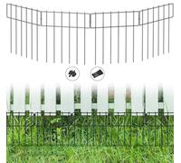 Hanured® 25 pièces Clôture de jardin décorative en métal, 8,2 m(L) x 43 cm(H), Barriere jardin exterieur pour animaux, Cloture chien pour parterre de fleurs, cour