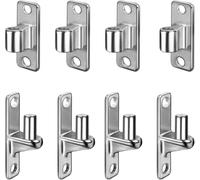 Hanured® 4 Paires Charnières de portail, Charnière porte lourde en acier inoxydable 304, Charnière de portail à montage mural pour portail de ferme, Capacité à 270kg