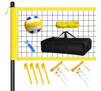 Hanured 9.75M * 0.91M Filet de Badminton Volley-Ball, Tennis Extérieurs Portable Réglable en Hauteur, Filet Volley Ball Exterieur, Filet Beach Volley