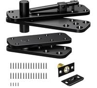 Hanured® Charnière de Porte Dissimulée , Haute résistance Charnière de porte 360°Rotation, pour portes secrètes, portes de bibliothèque, portes Murphy et portes d'étagères (Noir)