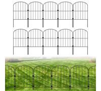 Hanured Clôture de jardin en métal palissé de jardin, panneaux de clôture en métal antirouille, clôtures décoratives et bords pour chiens, parterres de fleurs, patio