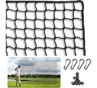 Hanured Filet de clôture d'entraînement de golf 3 x 3 m - En polyester noir - Avec corde et boucle - Pour golf, baseball, hockey - Pour l'intérieur et l'extérieur