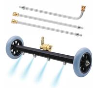 Hanured® Nettoyeur Haute Pression pour châssis de 40cm, 2 en 1 Balai à Eau pour Lavage sous Voiture avec 2 rallonges et 1 rallonge coudée à 60°, 4000 PSI