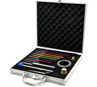 Hanured® Set de diapasons, 10 pièces Diapasons avec activateur de diapason, 2 Maillet en caoutchouc, 3 bases et Chiffon de nettoyage, pour la méditation, la thérapie sonore, yoga