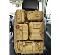 Hanured® Tactique Rangement Siege Voiture, Molle Panneau avec 5 Molle Pochettes Détachables pour Tous Les Voiture, Camion (Kaki)