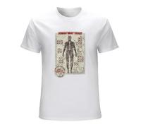 HANXI Cattle Decapitation 'Human Meat Chart' T-Shirt White XL