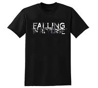 HANXI Falling in Reverse Men Word Letters Personality Casual Cotton T Shirt Mens Unisex Black M