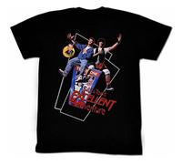 HANXI Men's Bill and Ted Flying Adult T-Shirt Black XL