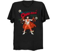 HANXI Men's Omni-Man Invincible Comic Funny Hero Cover Show T Shirt Black M