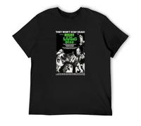 HANXI Night of The Living Dead Movie Poster Unisex 100% Cotton Short-Sleeve T-Shirts Black XXXL
