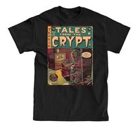 HANXI Tales from The Crypt Poster Shirt Men's Cotton T-Shirt Black XL Unisex 100% Cotton Short-Sleeve T-Shirts Black S
