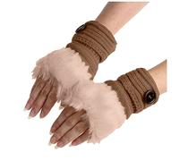 HANXIULIN Mitaines sans doigts Longueur Manches Mitaines Mitaines Mitaines avec trou pour les pouces Mitaines tricotées Mitaines sans doigts Chauffe-mains